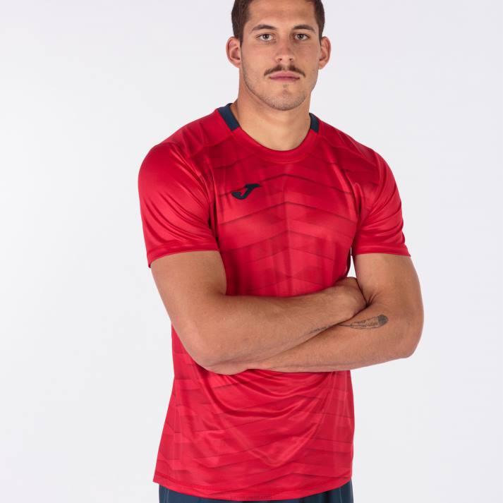 Joma 82P4R2939 أحمر قميص بأكمام قصيرة MySkin Academy رجال