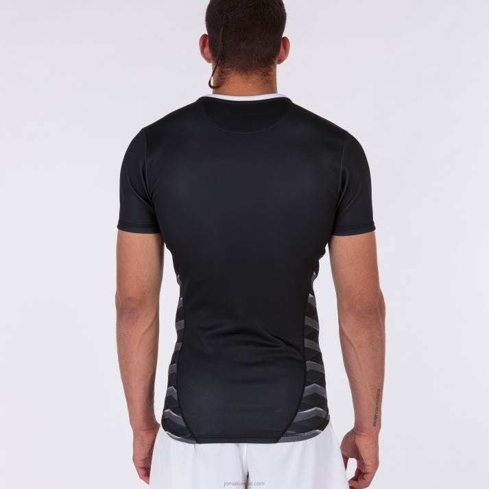 Joma 82P4R2942 أسود قميص قصير الأكمام myskin الثاني رجال