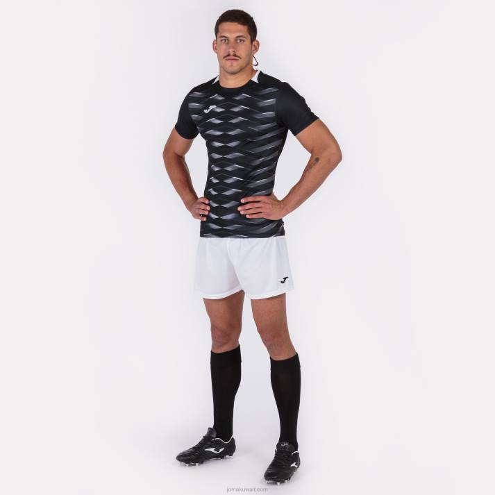 Joma 82P4R2942 أسود قميص قصير الأكمام myskin الثاني رجال