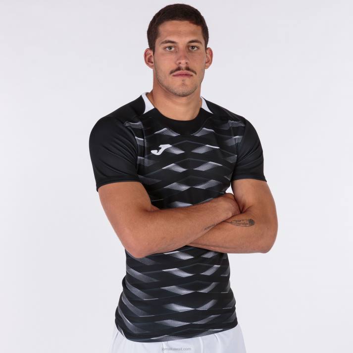 Joma 82P4R2942 أسود قميص قصير الأكمام myskin الثاني رجال