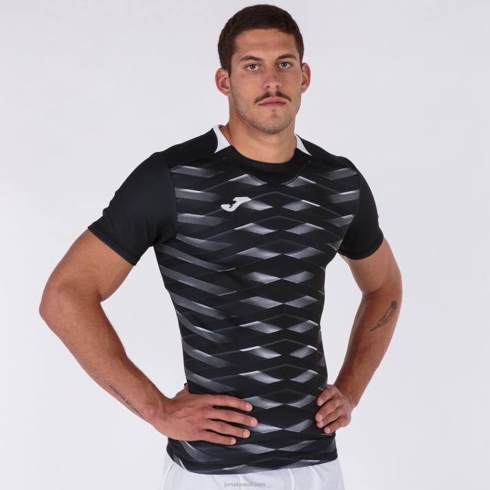 Joma 82P4R2942 أسود قميص قصير الأكمام myskin الثاني رجال