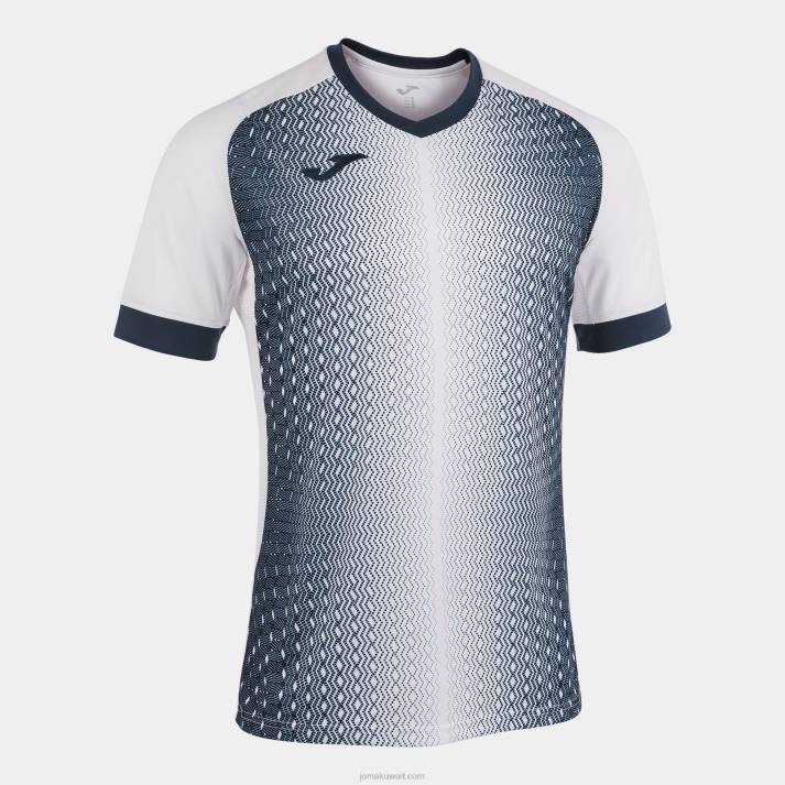 Joma 82P4R2945 أبيض كحلي قميص بأكمام قصيرة سوبر نوفا رجال