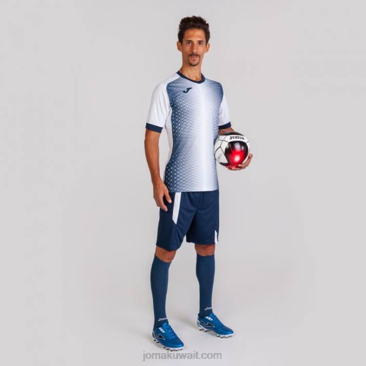 Joma 82P4R2945 أبيض كحلي قميص بأكمام قصيرة سوبر نوفا رجال