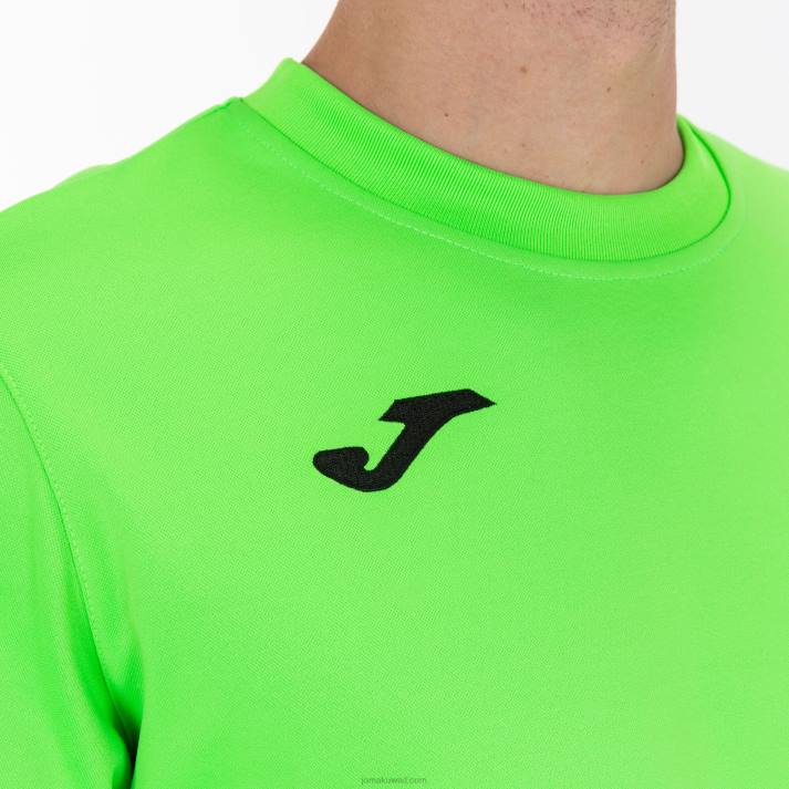 Joma 82P4R2946 نيون الخضراء قميص من النوع الثقيل القاهرة الثاني رجال