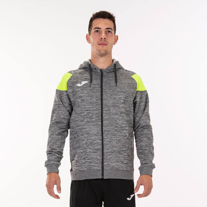 Joma 82P4R2962 مزيج رمادي أصفر أسود طاقم سترة مقنعين ثالثا رجال