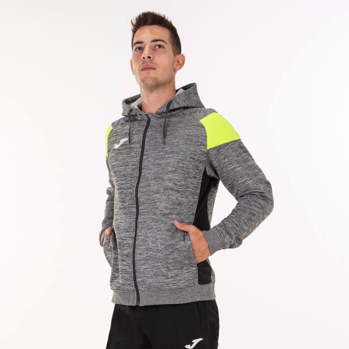 Joma 82P4R2962 مزيج رمادي أصفر أسود طاقم سترة مقنعين ثالثا رجال