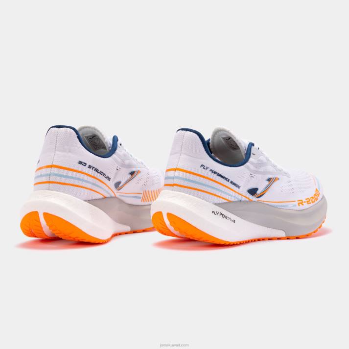 Joma 82P4R2964 البرتقالي الفلوري الأبيض احذية الجري 2000 22 رجال