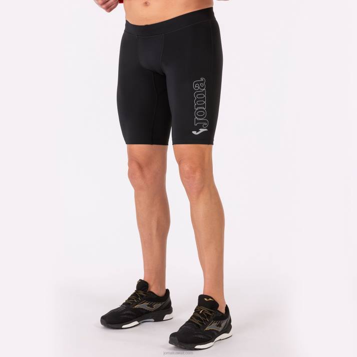 Joma 82P4R2965 أسود لباس ضيق قصير يعمل ليلاً رجال