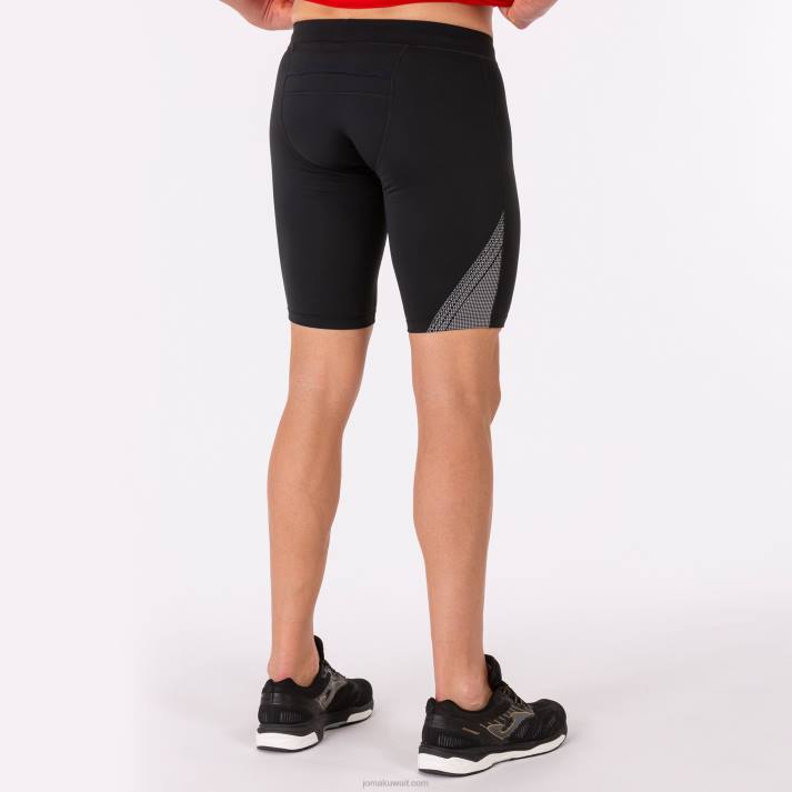 Joma 82P4R2965 أسود لباس ضيق قصير يعمل ليلاً رجال