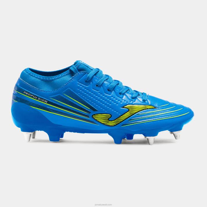 Joma 82P4R296 الأزرق الملكي كوب دفع احذية كرة القدم 21 ارضي ناعم