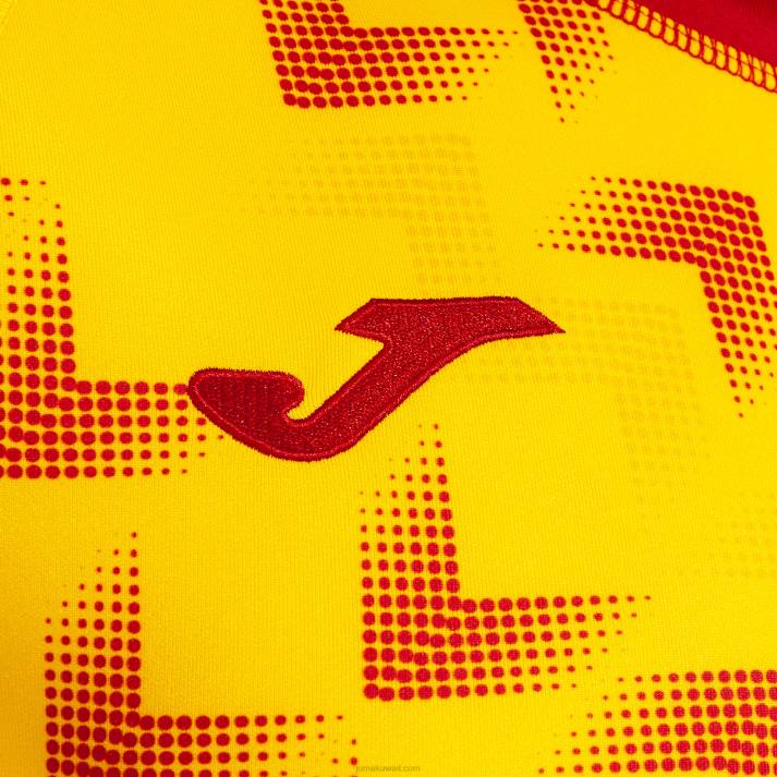 Joma 82P4R2972 أصفر قميص قصير كم 2 زي الاتحاد الاسباني للرجبي