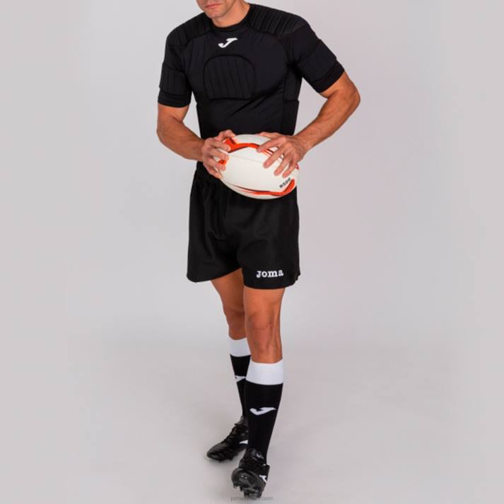Joma 82P4R2991 أسود قميص قصير الأكمام protec رجال