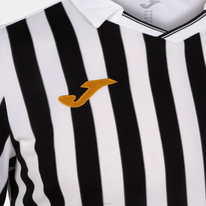 Joma 82P4R2 أبيض أسود قميص بأكمام قصيرة copa ii رجال