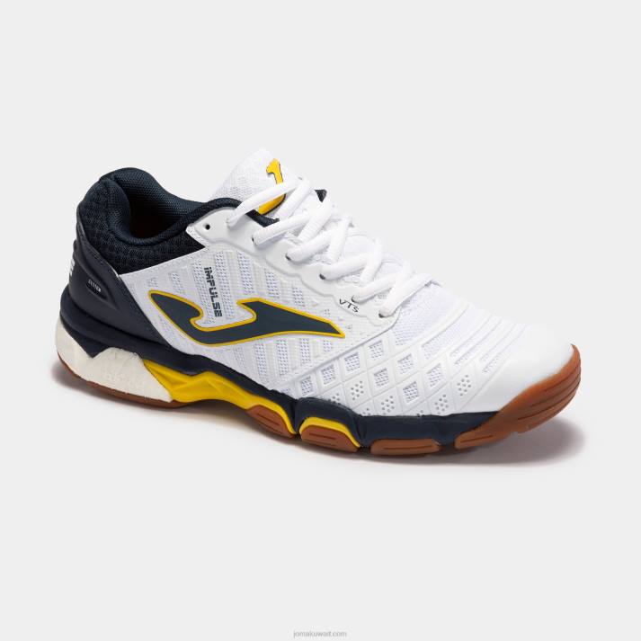 Joma 82P4R3017 أبيض كحلي الدافع أحذية الكرة الطائرة 22 رجال