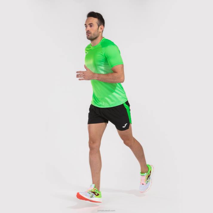 Joma 82P4R3021 الفلورسنت الأخضر الأبيض قميص قصير الأكمام النخبة السابع رجال