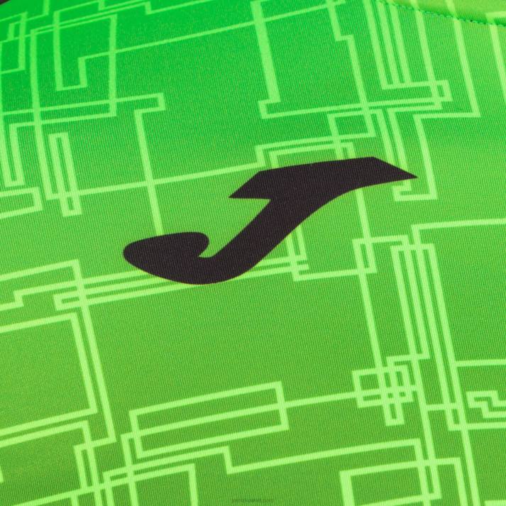 Joma 82P4R3025 أسود أخضر نيون قميص من النوع الثقيل النخبة الثامن رجال