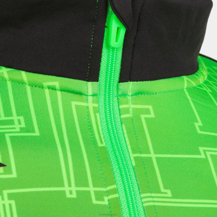 Joma 82P4R3025 أسود أخضر نيون قميص من النوع الثقيل النخبة الثامن رجال