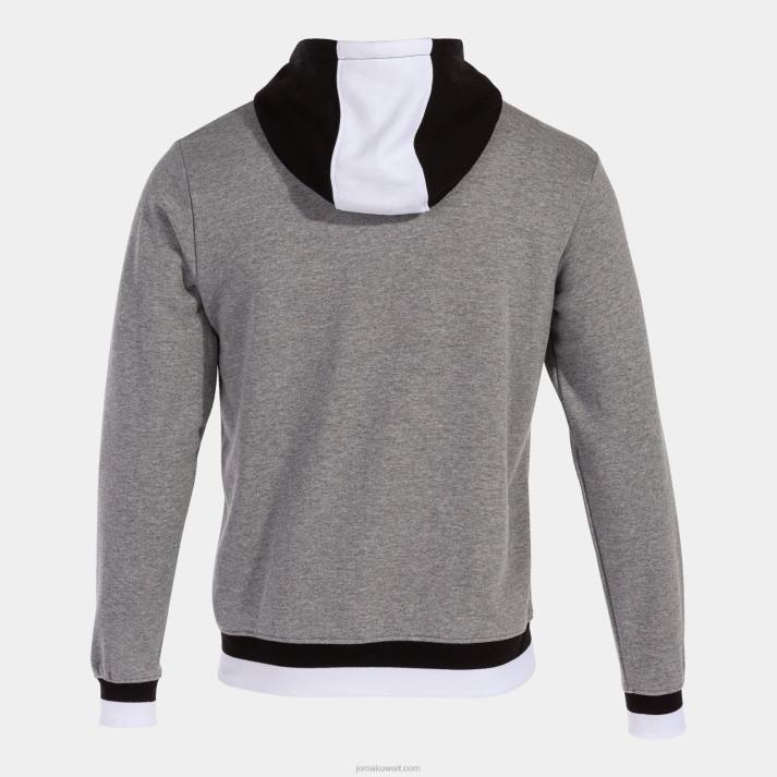 Joma 82P4R3030 مزيج أسود رمادي سترة مقنعين مريحة الثاني رجال