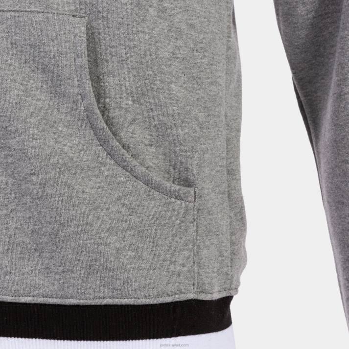 Joma 82P4R3030 مزيج أسود رمادي سترة مقنعين مريحة الثاني رجال