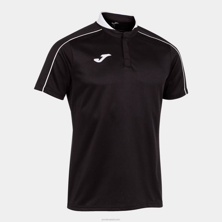 Joma 82P4R3045 أسود قميص بولو قصير الأكمام سكرم رجال
