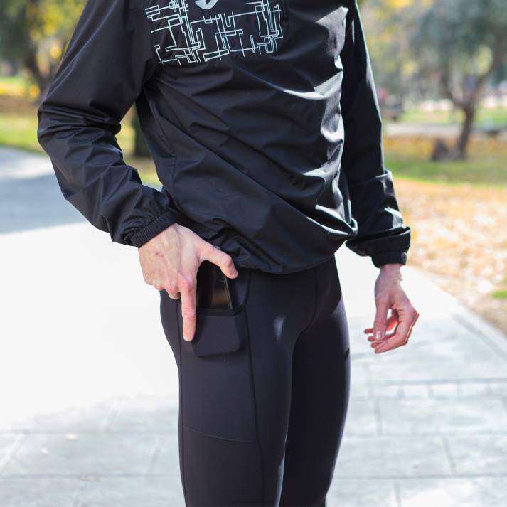 Joma 82P4R3052 أسود لباس ضيق طويل النخبة الثامن رجال