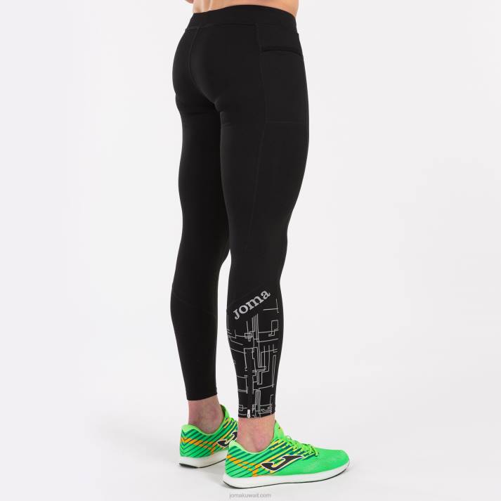 Joma 82P4R3052 أسود لباس ضيق طويل النخبة الثامن رجال