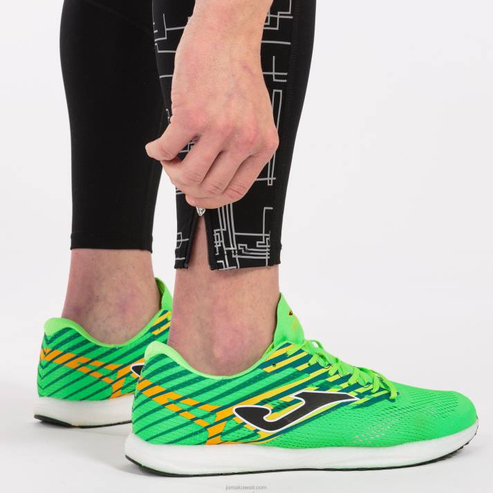 Joma 82P4R3052 أسود لباس ضيق طويل النخبة الثامن رجال