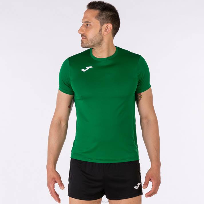 Joma 82P4R3054 أخضر قميص قصير الأكمام سجل الثاني رجال