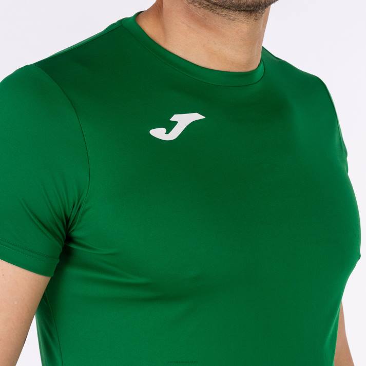 Joma 82P4R3054 أخضر قميص قصير الأكمام سجل الثاني رجال