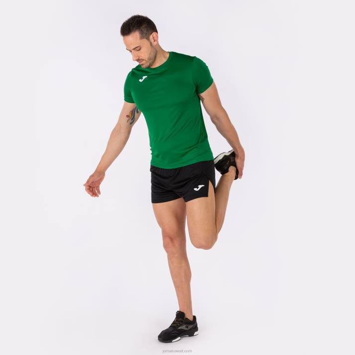 Joma 82P4R3054 أخضر قميص قصير الأكمام سجل الثاني رجال