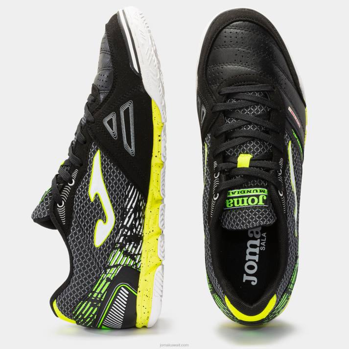 Joma 82P4R306 أسود أحذية كرة الصالات مونديال 22 داخلي