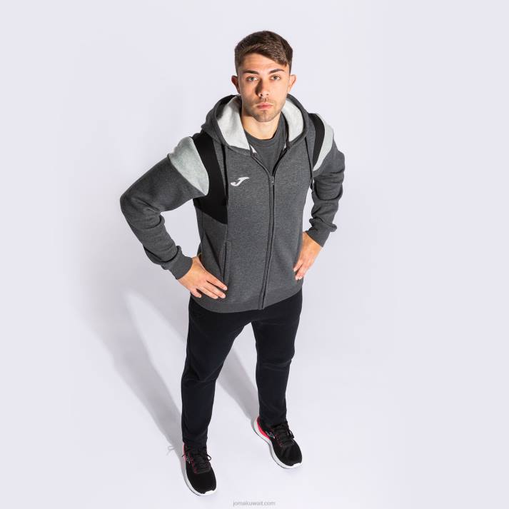 Joma 82P4R3078 مزيج الرمادي جاكيت مقنع مريح III رجال