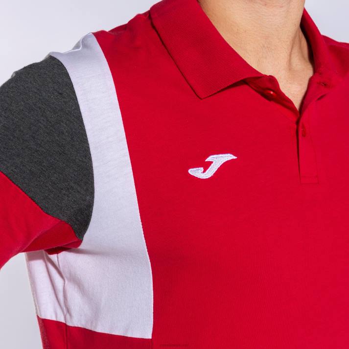 Joma 82P4R3079 أحمر قميص بولو بأكمام قصيرة كونفورت III رجال