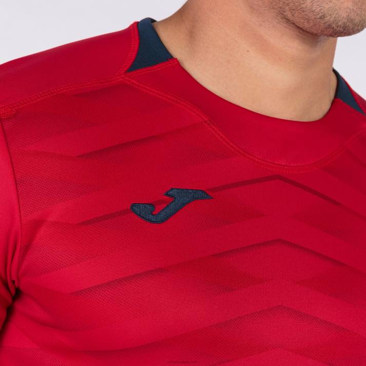 Joma 82P4R3087 أحمر قميص قصير الأكمام myskin الثاني رجال
