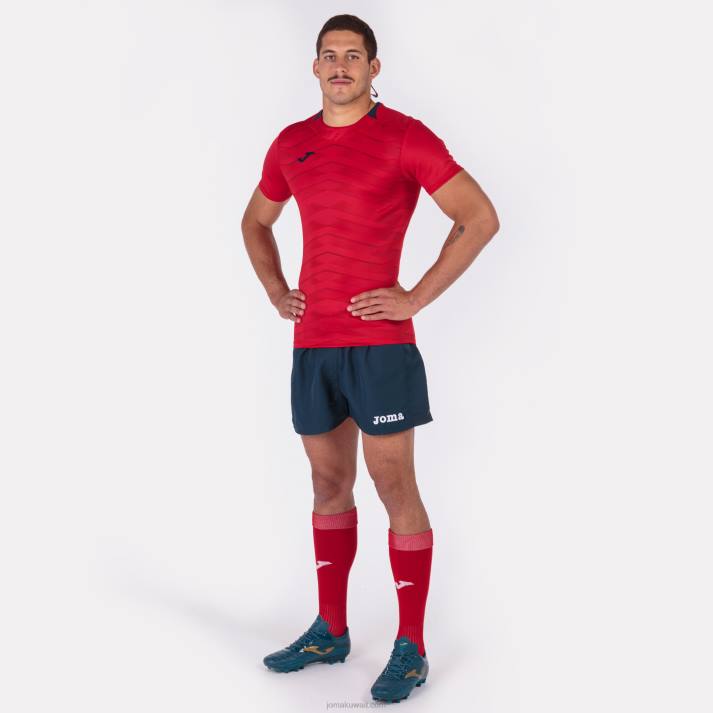 Joma 82P4R3087 أحمر قميص قصير الأكمام myskin الثاني رجال