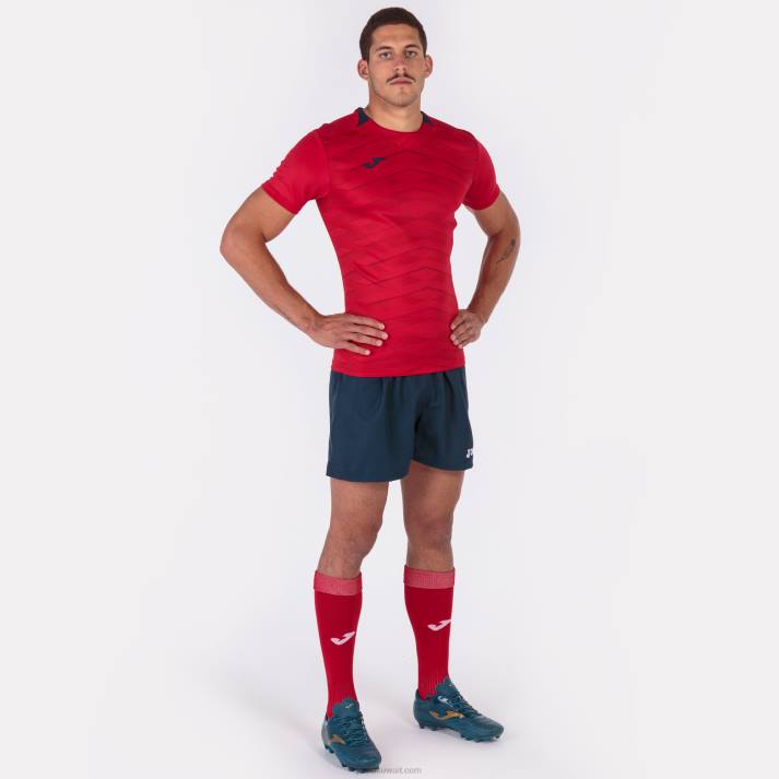 Joma 82P4R3087 أحمر قميص قصير الأكمام myskin الثاني رجال