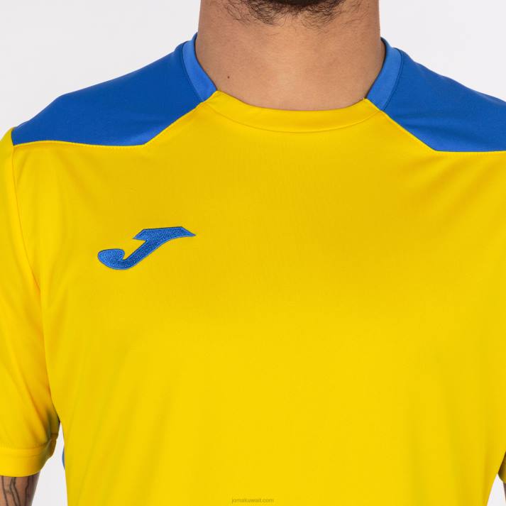 Joma 82P4R3097 أصفر أزرق ملكي بطولة قميص قصير الأكمام سادسا رجال