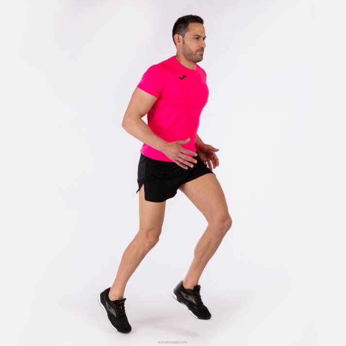 Joma 82P4R30 الفلورسنت الوردي قميص قصير الأكمام سجل الثاني رجال