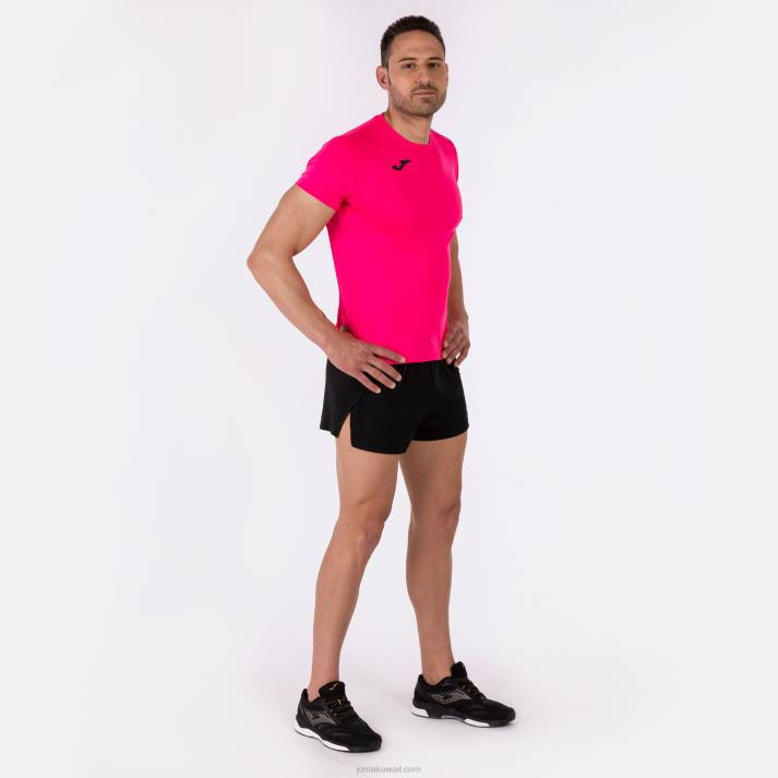 Joma 82P4R30 الفلورسنت الوردي قميص قصير الأكمام سجل الثاني رجال
