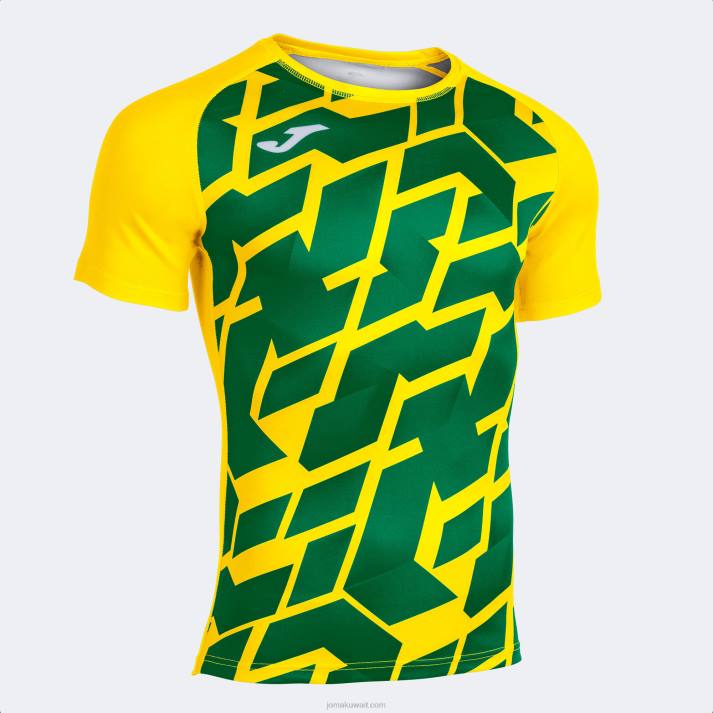 Joma 82P4R3106 الأخضر الأصفر قميص بأكمام قصيرة myskin iii رجال