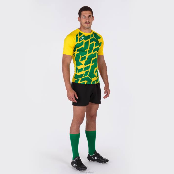 Joma 82P4R3106 الأخضر الأصفر قميص بأكمام قصيرة myskin iii رجال