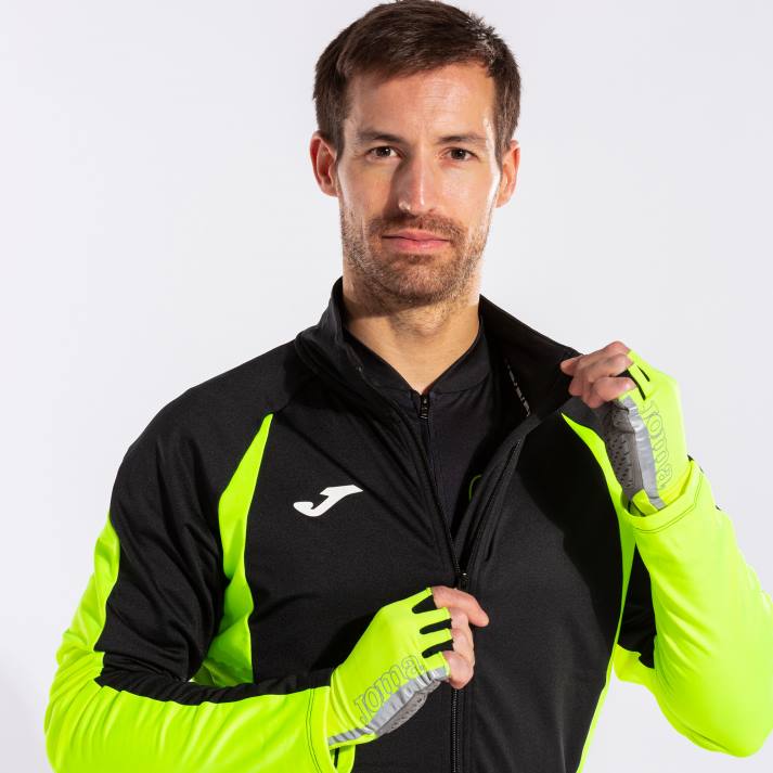 Joma 82P4R310 أسود أصفر فلوري سترة كرونو