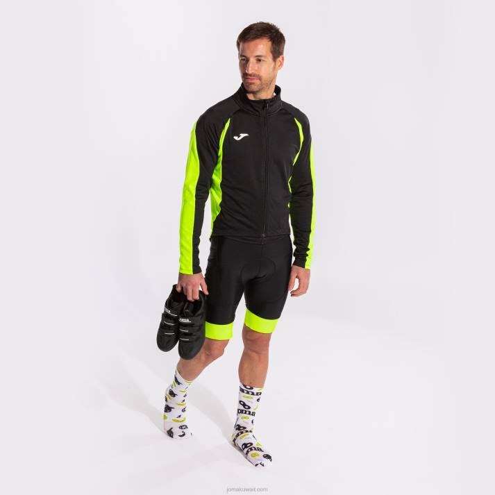 Joma 82P4R310 أسود أصفر فلوري سترة كرونو