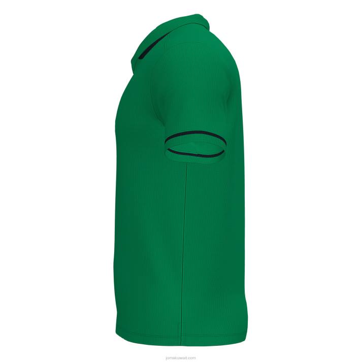 Joma 82P4R3117 أخضر أسود بطولة قميص بولو قصير الاكمام vi رجال