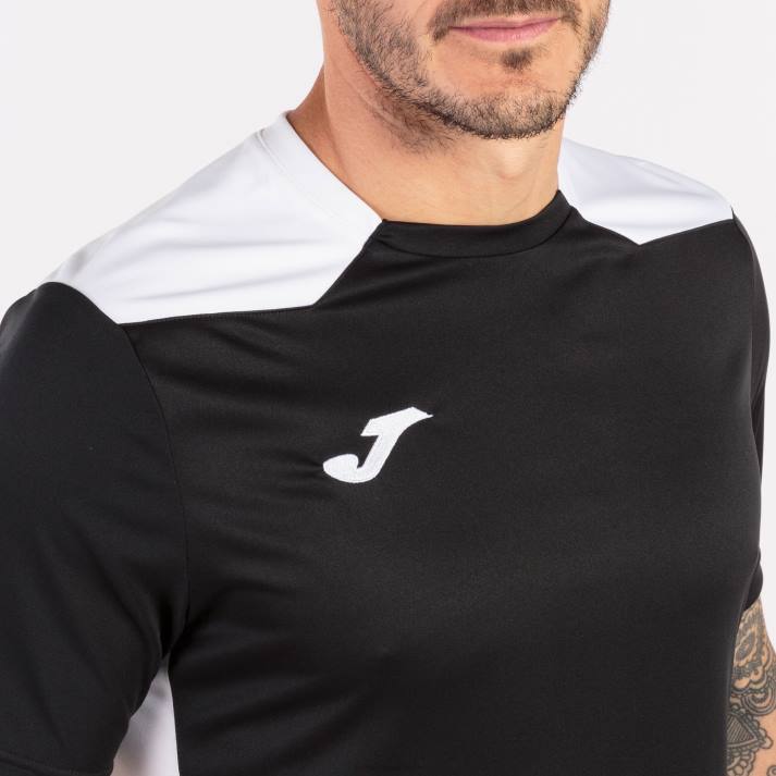 Joma 82P4R3121 أسود أبيض بطولة قميص قصير الأكمام سادسا رجال