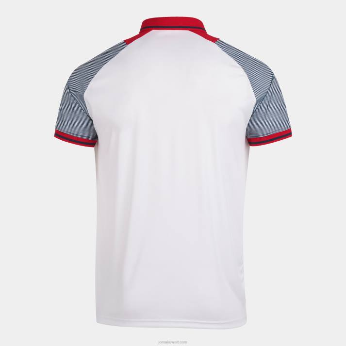 Joma 82P4R3129 أبيض كحلي قميص بولو قصير الأكمام أساسي الثاني رجال