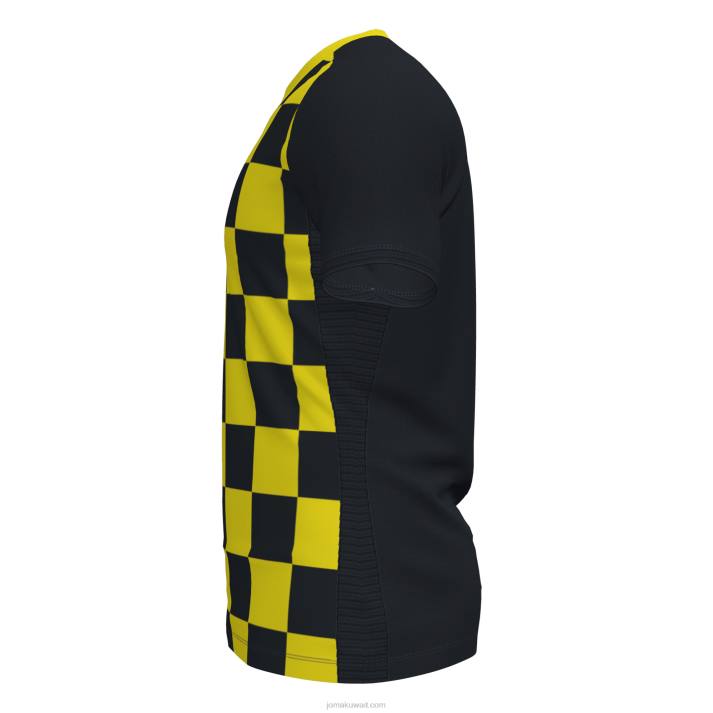 Joma 82P4R3131 أصفر مسود قميص بأكمام قصيرة العلم الثاني رجال