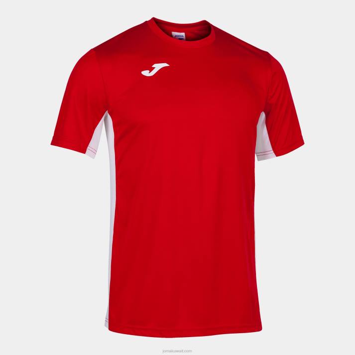 Joma 82P4R3141 احمر ابيض قميص كوزنسا بأكمام قصيرة رجال