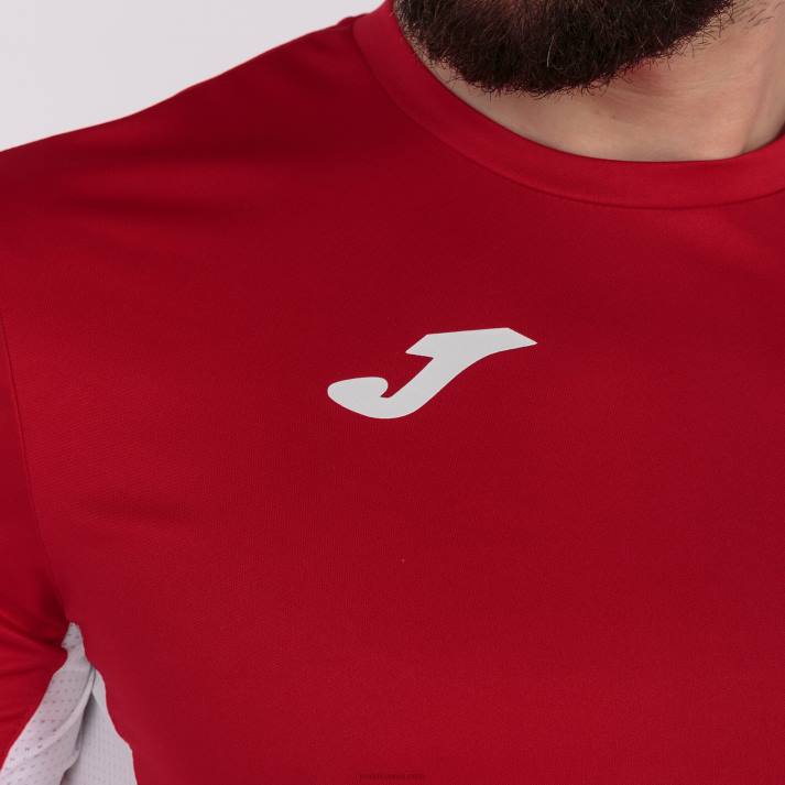 Joma 82P4R3141 احمر ابيض قميص كوزنسا بأكمام قصيرة رجال