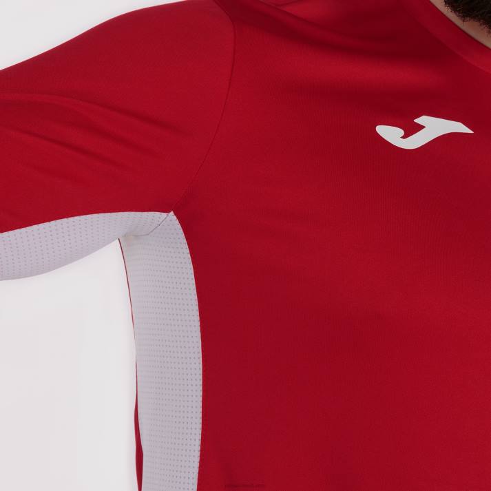 Joma 82P4R3141 احمر ابيض قميص كوزنسا بأكمام قصيرة رجال